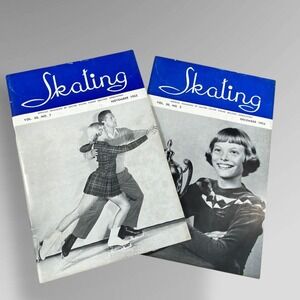 1952 Skating Magazine Lot of 2 Nov Dec Tenley Albright Olympic Year Vintage